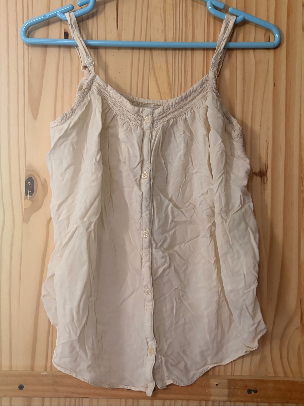 Old Navy Cream Button-Front Spaghetti Strap Camisole